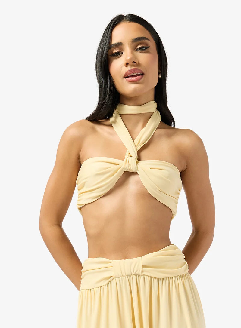 Ginger Off Shoulder Draped Top & Skirt Coord Set